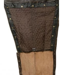 Milwaukee Leather ML1191RT Men's Retro Brown Leather Four Pocket Thermal Lined Chaps