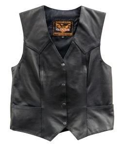 Milwaukee Leather ML1294 Ladies Black ‘Ride Like You Stole It’ Embroidered Vest Motorcycle Vests