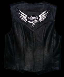 Milwaukee Leather ML1294 Ladies Black ‘Ride Like You Stole It’ Embroidered Vest Motorcycle Vests