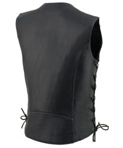 Milwaukee Leather ML1296 Women's Black And Purple Vest With Reflective Tribal Design