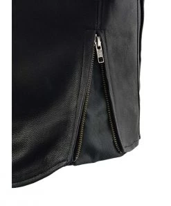 Milwaukee Leather ML1408 Men's Black'Savage' Sporty Crossover Leather Jacket Leather Motorcycle Jackets