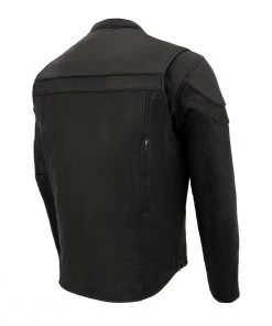 Milwaukee Leather ML1408 Men's Black'Savage' Sporty Crossover Leather Jacket Leather Motorcycle Jackets