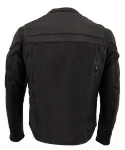 Milwaukee Leather ML1408 Men's Black 'Savage' Sporty Crossover Leather Jacket Leather Motorcycle Jackets