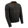 Milwaukee Leather ML1408 Men's Black 'Savage' Sporty Crossover Leather Jacket Leather Motorcycle Jackets