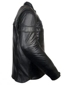 Milwaukee Leather ML1408 Men's Black'Savage' Sporty Crossover Leather Jacket Leather Motorcycle Jackets
