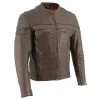 Milwaukee Leather ML1408RT Men's Retro Brown 'Savage' Sporty Crossover Retro Leather Jacket Leather Motorcycle Jackets