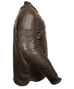 Milwaukee Leather ML1408RT Men's Retro Brown'Savage' Sporty Crossover Retro Leather Jacket Leather Motorcycle Jackets