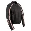 Milwaukee Leather ML1952 Ladies Black And Pink Embroidered And Stud Design Jacket