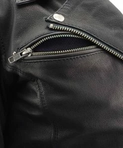 Leather Motorcycle Jackets Milwaukee Leather MLL2525 Women's Black Leather Lightweight Lace To Lace Jacket