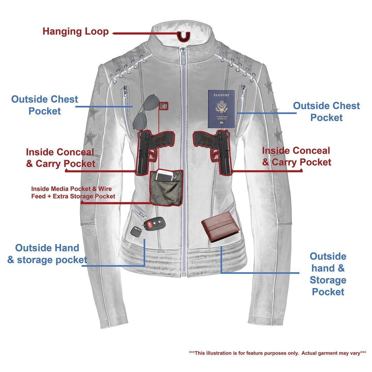 Leather Motorcycle Jackets Milwaukee Leather MLL2527 Women's Laced Detail Distressed Brown Leather Jacket