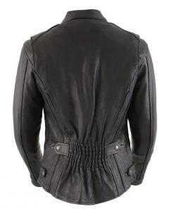 Milwaukee Leather MLL2530 Women's Vented Black Leather Scooter Jacket Leather Motorcycle Jackets