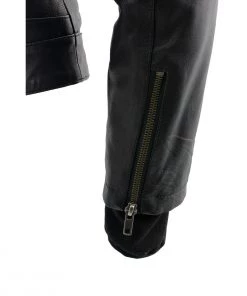 Milwaukee Leather MLL2545 Ladies Lightweight Black Leather Jacket With Removable Hoodie