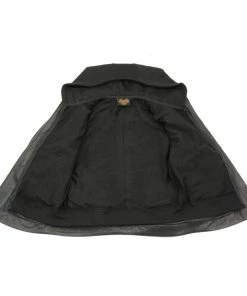 Milwaukee Leather MLL2546 Ladies Purple Winged ‘Scuba’ Leather Jacket With Hoodie Leather Motorcycle Jackets