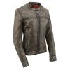 Milwaukee Leather MLL2550 Ladies ‘Scooter ‘Distressed Brown Leather Vented Jacket