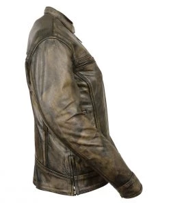 Milwaukee Leather MLL2550 Ladies ‘Scooter ‘Distressed Brown Leather Vented Jacket