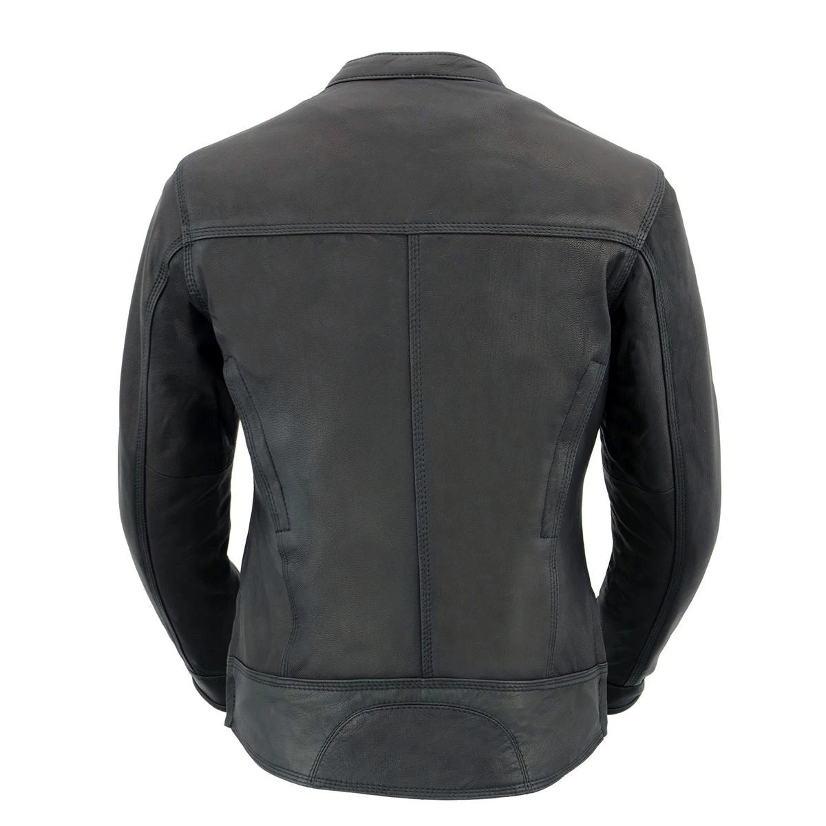 Leather Motorcycle Jackets Milwaukee Leather MLL2551 Ladies ‘Scooter’ Black Leather Vented Lightweight Triple Stitch Jacket