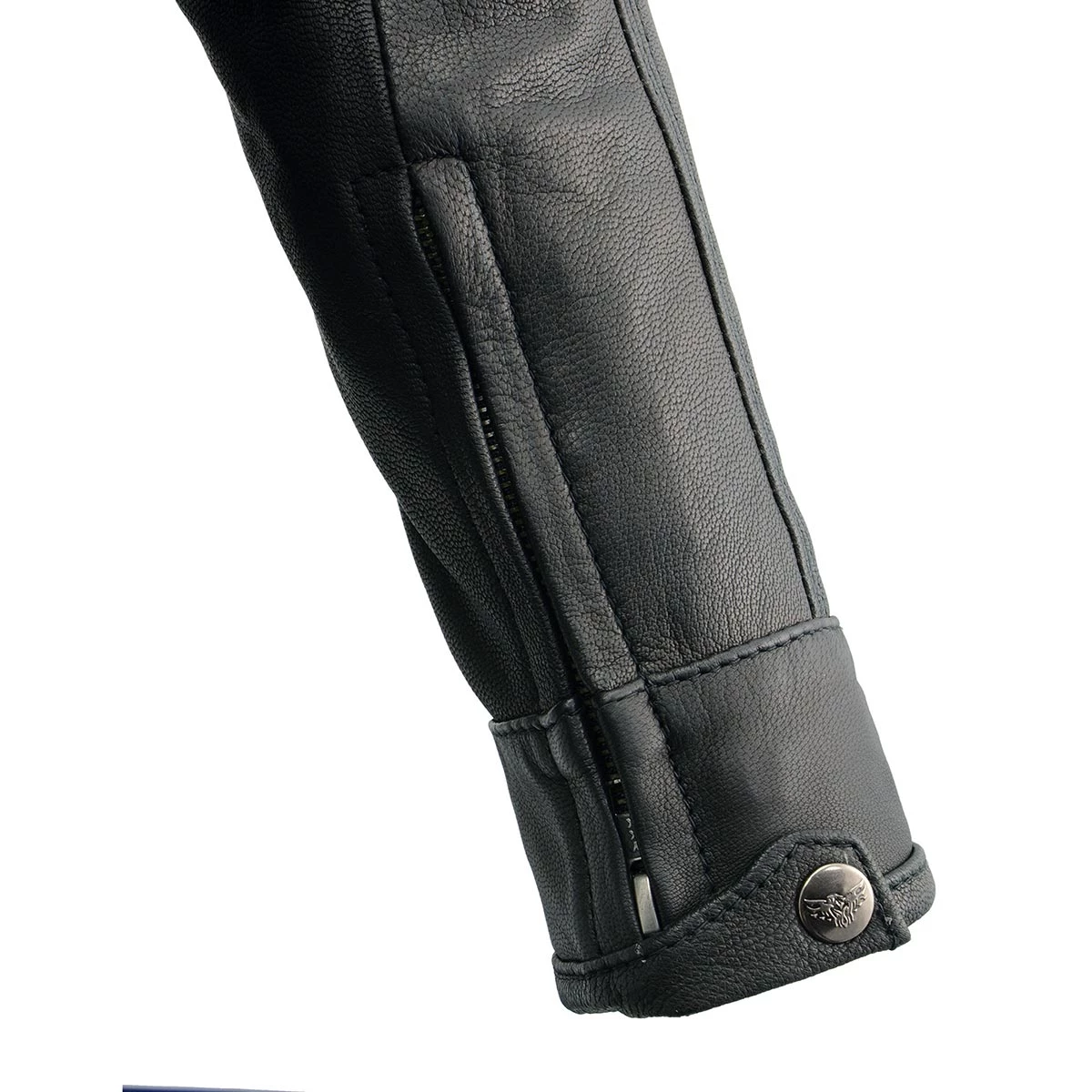 Leather Motorcycle Jackets Milwaukee Leather MLL2551 Ladies ‘Scooter’ Black Leather Vented Lightweight Triple Stitch Jacket