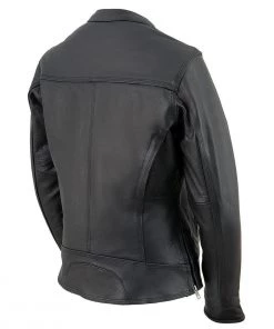 Cool-Tec Jackets Milwaukee Leather MLL2552 Women's Black'Cool-Tec' Leather Scooter Triple Stitch Jacket