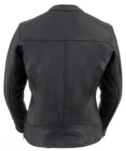 Cool-Tec Jackets Milwaukee Leather MLL2552 Women's Black'Cool-Tec' Leather Scooter Triple Stitch Jacket