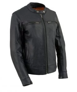 Cool-Tec Jackets Milwaukee Leather MLL2552 Women's Black 'Cool-Tec' Leather Scooter Triple Stitch Jacket
