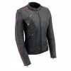 Milwaukee Leather MLL2570 Ladies Phoenix Black And Purple Leather Jacket