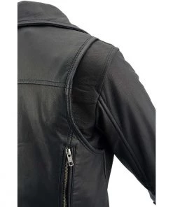 Milwaukee Leather MLL2581 Women's Black Leather Lightweight Long Length Vented Jacket