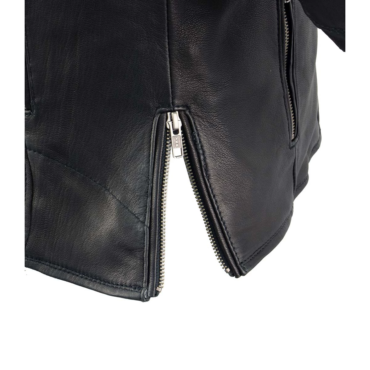 Milwaukee Leather MLL2581 Women's Black Leather Lightweight Long Length Vented Jacket