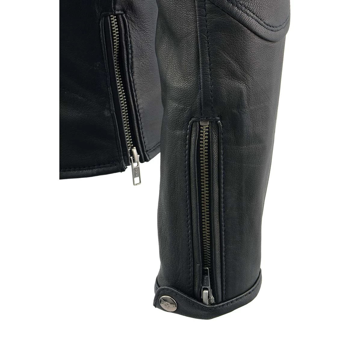 Milwaukee Leather MLL2581 Women's Black Leather Lightweight Long Length Vented Jacket