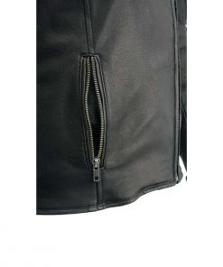 Milwaukee Leather MLL2581 Women's Black Leather Lightweight Long Length Vented Jacket