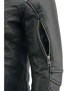 Milwaukee Leather MLL2581 Women's Black Leather Lightweight Long Length Vented Jacket