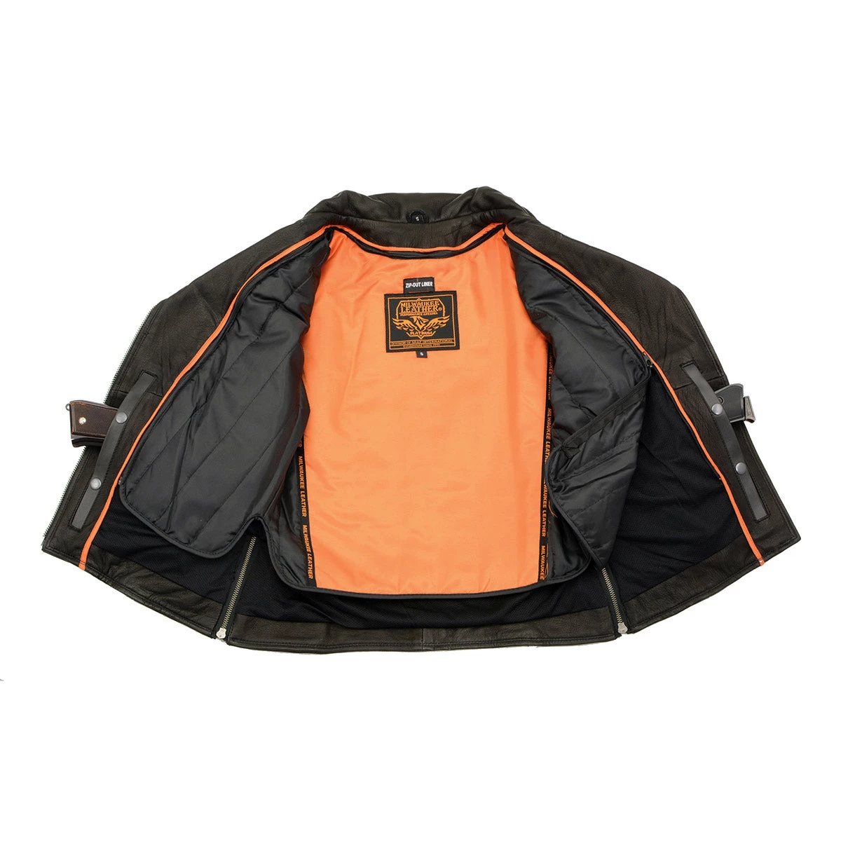 Milwaukee Leather MLL2581 Women's Black Leather Lightweight Long Length Vented Jacket