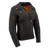 Milwaukee Leather MLL2581 Women's Black Leather Lightweight Long Length Vented Jacket