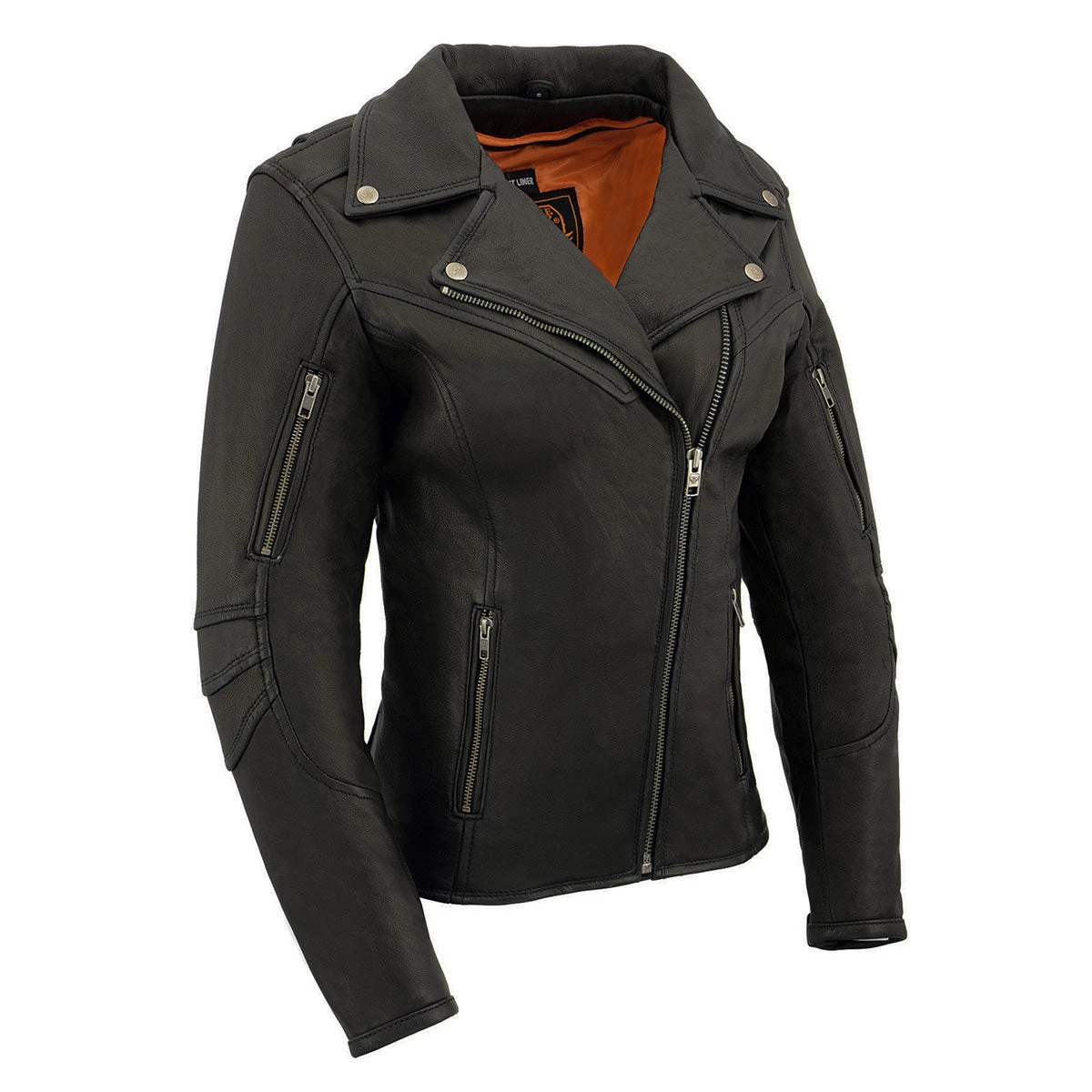 Milwaukee Leather MLL2581 Women's Black Leather Lightweight Long Length Vented Jacket