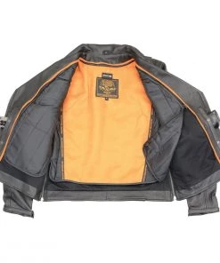 Milwaukee Leather MLL2585 Women's Fitted Belt-less Black Leather Jacket With Rivet Detailing Leather Motorcycle Jackets