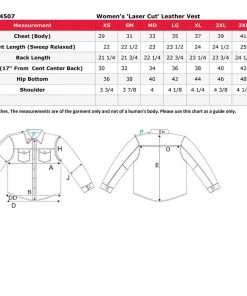 Milwaukee Leather MLL4507 Women's'Laser Cut' Distressed Black And Grey Scuba Style Vest Motorcycle Vests