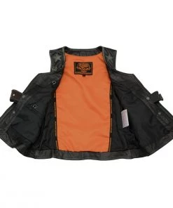 Milwaukee Leather MLL4526 Women's Classic Distressed Grey Leather Vest Motorcycle Vests