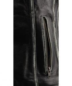 Milwaukee Leather MLL4526 Women's Classic Distressed Grey Leather Vest Motorcycle Vests