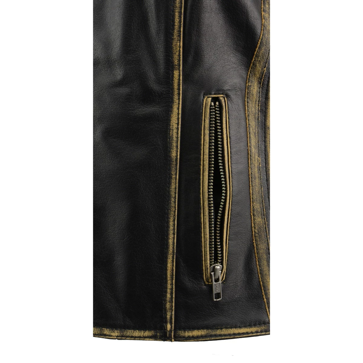 Milwaukee Leather MLL4527 Women's Classic Distressed Brown Leather Vest Motorcycle Vests