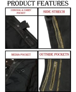 Milwaukee Leather MLL4527 Women's Classic Distressed Brown Leather Vest Motorcycle Vests