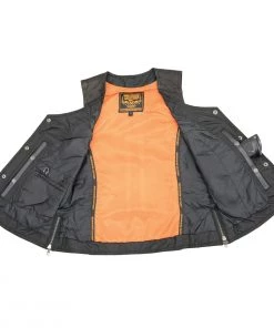 Milwaukee Leather MLL4565 Women's Black Fringed Leather Vest