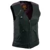 Motorcycle Vests Milwaukee Leather MLL4571 Ladies 'Crinkled' Black And Purple Lightweight Leather Vest