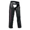 Milwaukee Leather MLL6500 Ladies Leather Black And Purple Hip Set Chaps Motorycle Pants & Chaps
