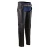 Milwaukee Leather MLL6503 Ladies Black Classic Leather Chaps With Rivet Design