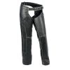 Motorycle Pants & Chaps Milwaukee Leather MLL6516 Women's Classic Black Rub-Off Low-Rise Leather Chaps