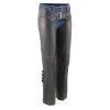 Milwaukee Leather MLL6520 Women’s 'Laced' Black Leather Motorcycle Chaps Motorycle Pants & Chaps