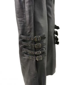 Milwaukee Leather MLL6520 Women’s'Laced' Black Leather Motorcycle Chaps Motorycle Pants & Chaps