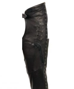 Milwaukee Leather MLL6535 Women's Black Lightweight Hip Set Leather Chaps Motorycle Pants & Chaps