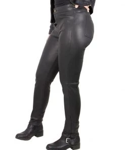 Motorycle Pants & Chaps Milwaukee Leather MLL6690'Sandy' Women’s Black Lambskin Stretch Leather Pants