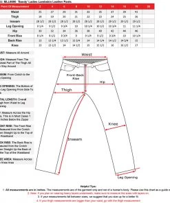 Motorycle Pants & Chaps Milwaukee Leather MLL6690'Sandy' Women’s Black Lambskin Stretch Leather Pants