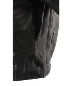 Cool-Tec Jackets Milwaukee Leather MLM1502 Men's Black'Cool-Tec' Vented Leather Scooter Jacket